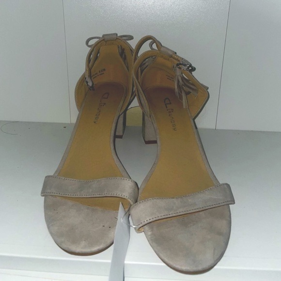 Gray tassel heels gray suede heels block heels ankle strap heels - Picture 10 of 10